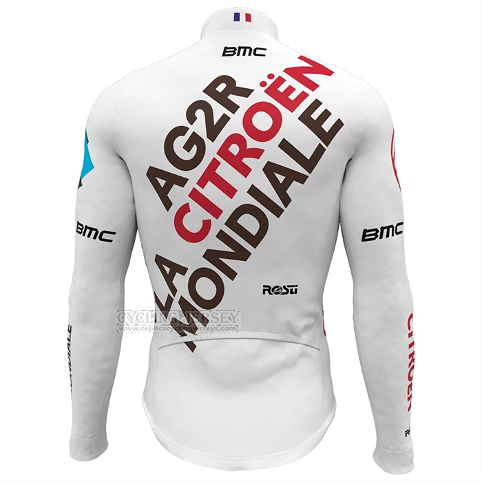 2023 Cycling Jersey Ag2r La Mondiale White Long Sleeve and Bib Short